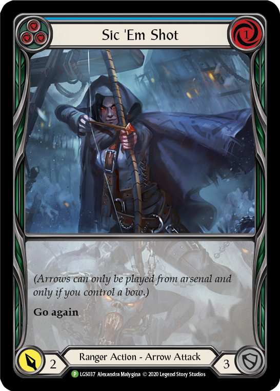 Sic 'Em Shot (Blue) [LGS037] (Promo)  Rainbow Foil | Good Games Morley