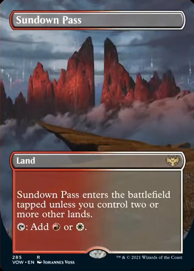 Sundown Pass (Borderless Alternate Art) [Innistrad: Crimson Vow] | Good Games Morley