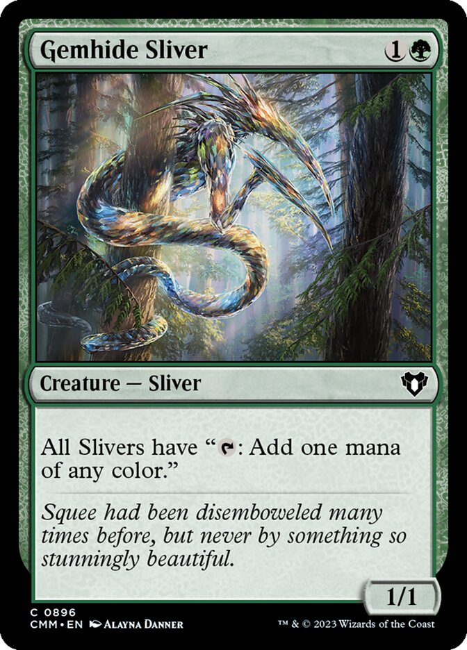 Gemhide Sliver 896/451 (Commander Masters)  | Good Games Morley