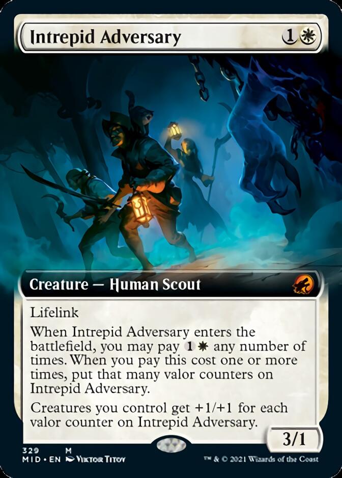 Intrepid Adversary (Extended Art) [Innistrad: Midnight Hunt] | Good Games Morley