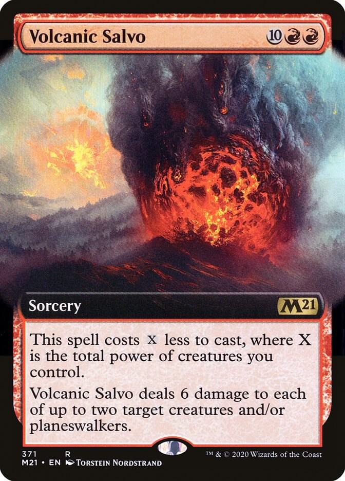 Volcanic Salvo 371 (Core Set 2021)  - Extended Art Foil | Good Games Morley