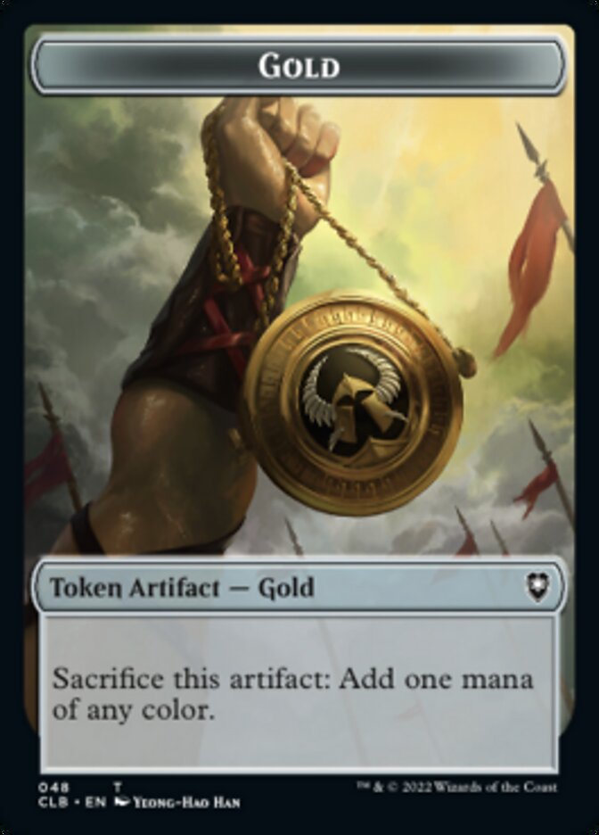 Gold // Dragon Double-Sided Token [Commander Legends: Battle for Baldur's Gate Tokens] | Good Games Morley
