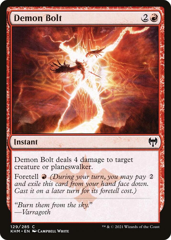 Demon Bolt 129/285 (Kaldheim)  - Foil | Good Games Morley