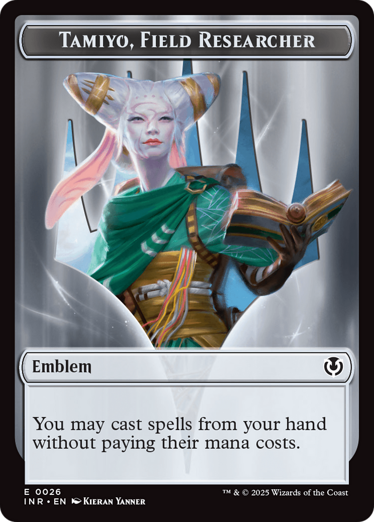 Human Soldier (0020) // Emblem - Tamiyo, Field Researcher Double-Sided Token [Innistrad Remastered Tokens] | Good Games Morley