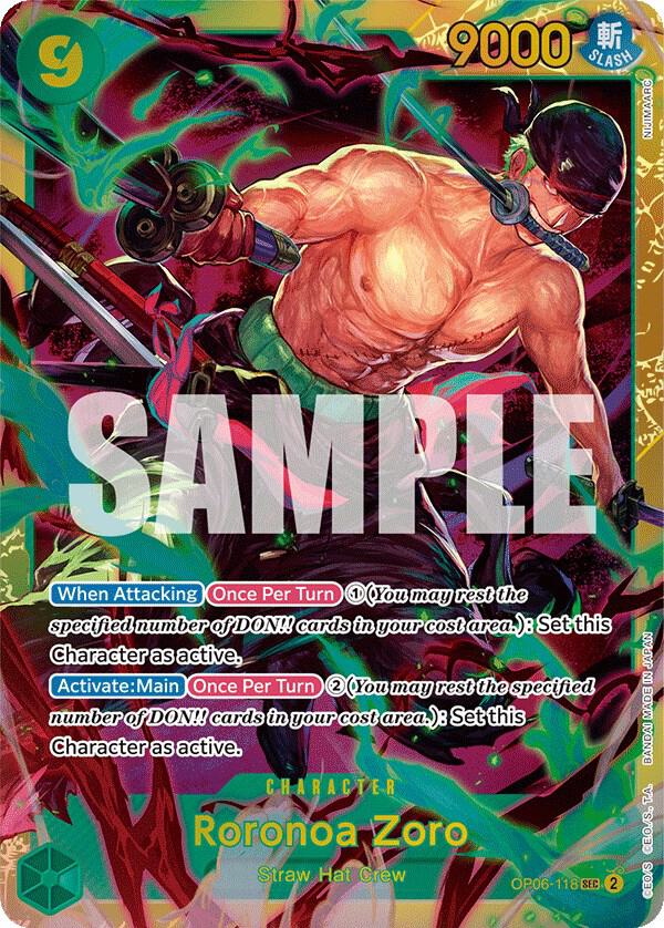 Roronoa Zoro OP06-118 (Wings of the Captain)  - Foil | Good Games Morley