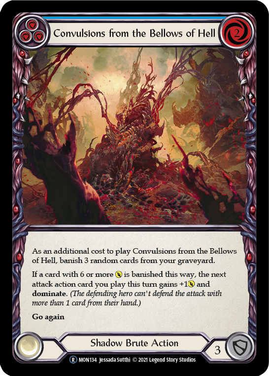 Convulsions from the Bellows of Hell (Blue) [U-MON134-RF] (Monarch Unlimited)  Unlimited Rainbow Foil | Good Games Morley