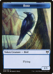 Elf Warrior // Bird Double-Sided Token [Kaldheim Tokens] | Good Games Morley