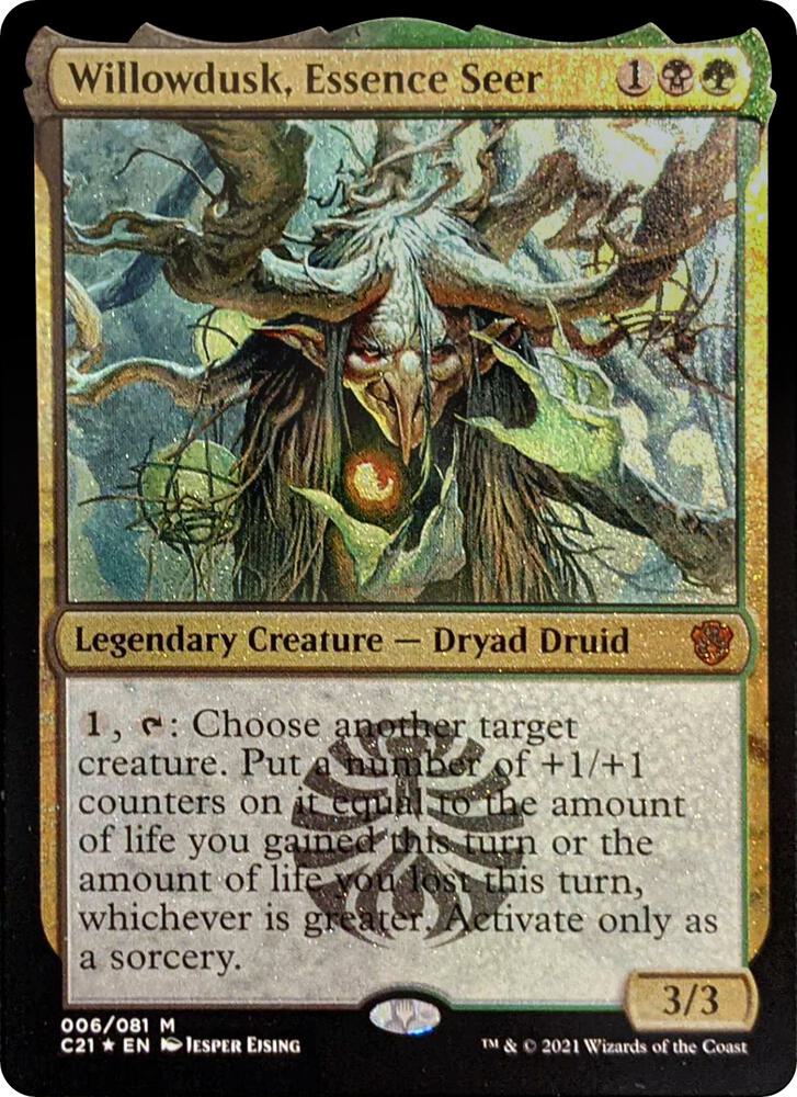 Willowdusk Essence Seer Display Commander Thick Stock 6 (Commander 2021)  - Foil | Good Games Morley