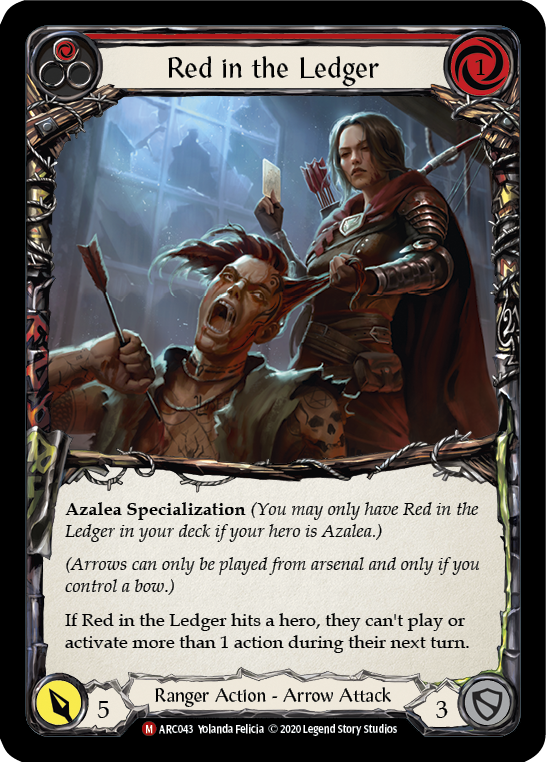 Red in the Ledger [U-ARC043] (Arcane Rising Unlimited)  Unlimited Rainbow Foil | Good Games Morley