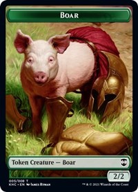 Boar // Spirit Double-Sided Token [Kaldheim Commander Tokens] | Good Games Morley