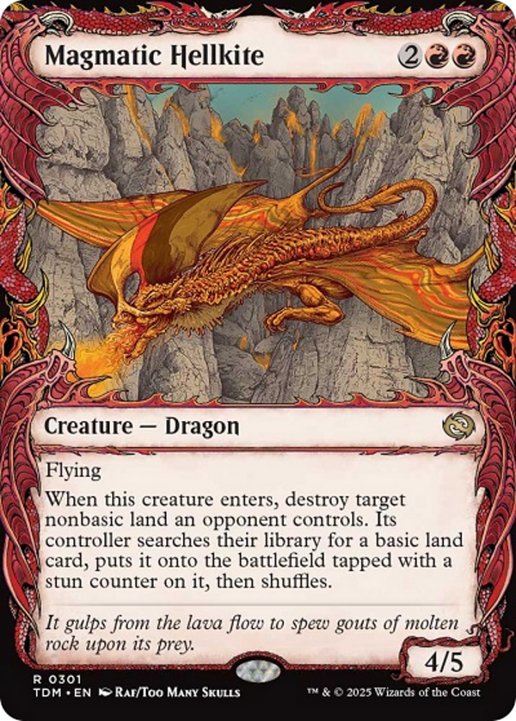Magmatic Hellkite (Showcase) [Tarkir: Dragonstorm] | Good Games Morley
