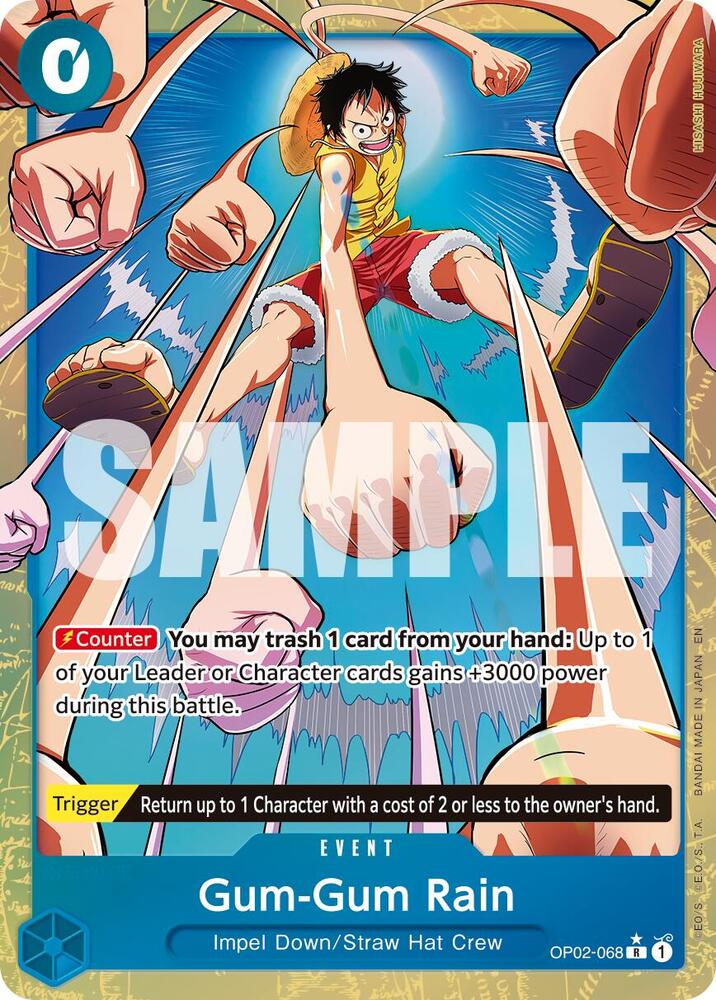 Gum-Gum Rain OP02-068 (Premium Booster -The Best- Vol. 2)  - Alternate Art Foil | Good Games Morley