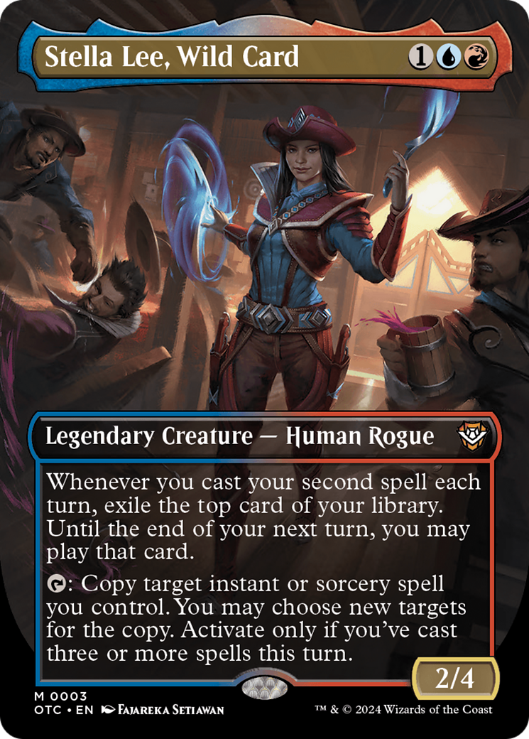 Stella Lee, Wild Card (Borderless) [Outlaws of Thunder Junction Commander] | Good Games Morley