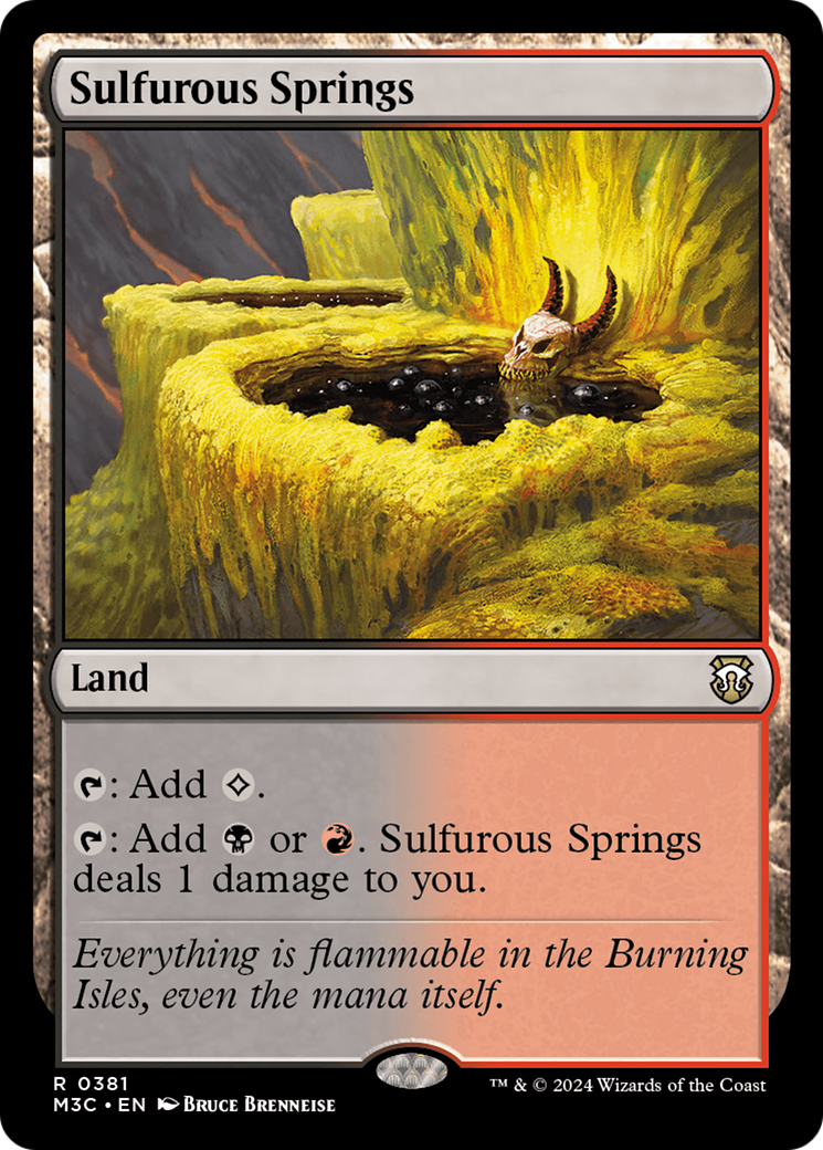 Sulfurous Springs (Ripple Foil) [Modern Horizons 3 Commander] | Good Games Morley