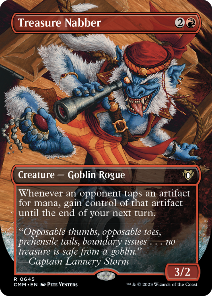 Treasure Nabber (Borderless Alternate Art) [Commander Masters] | Good Games Morley