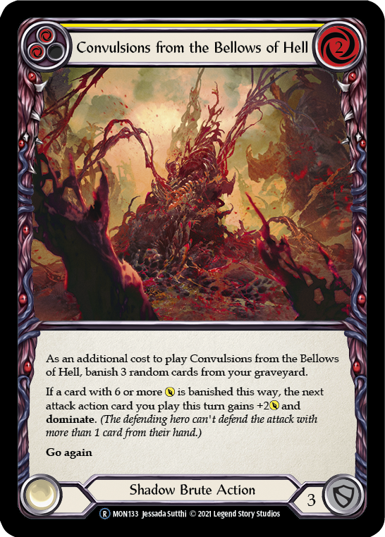 Convulsions from the Bellows of Hell (Yellow) [U-MON133-RF] (Monarch Unlimited)  Unlimited Rainbow Foil | Good Games Morley