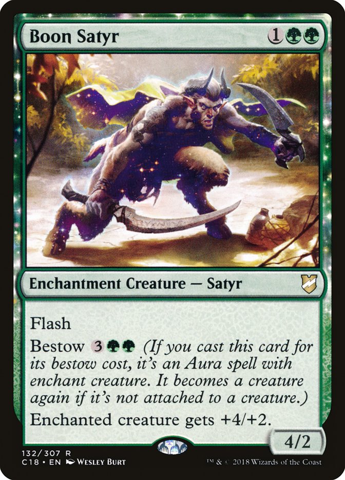 Boon Satyr 132/307 (Commander 2018)  | Good Games Morley