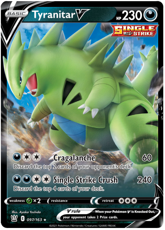 Tyranitar V (097/163) [Sword & Shield: Battle Styles] | Good Games Morley