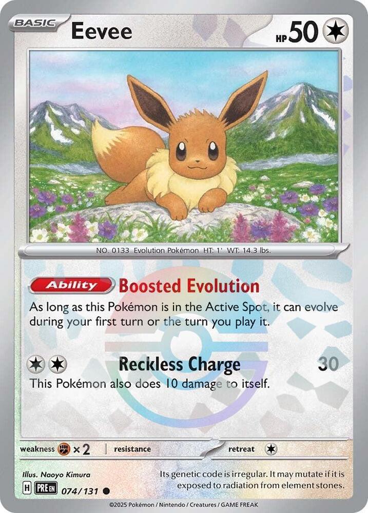 Eevee (074/131) (Poke Ball Pattern) [Scarlet & Violet: Prismatic Evolutions] | Good Games Morley