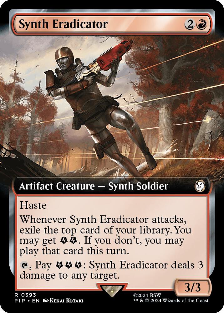 Synth Eradicator 393/326 (Universes Beyond: Fallout)  - Extended Art Foil | Good Games Morley
