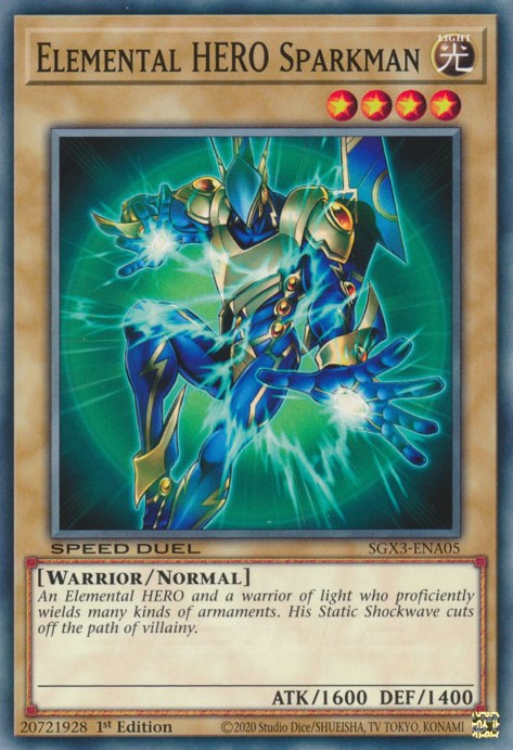 Elemental HERO Sparkman [SGX3-ENA05] Common | Good Games Morley