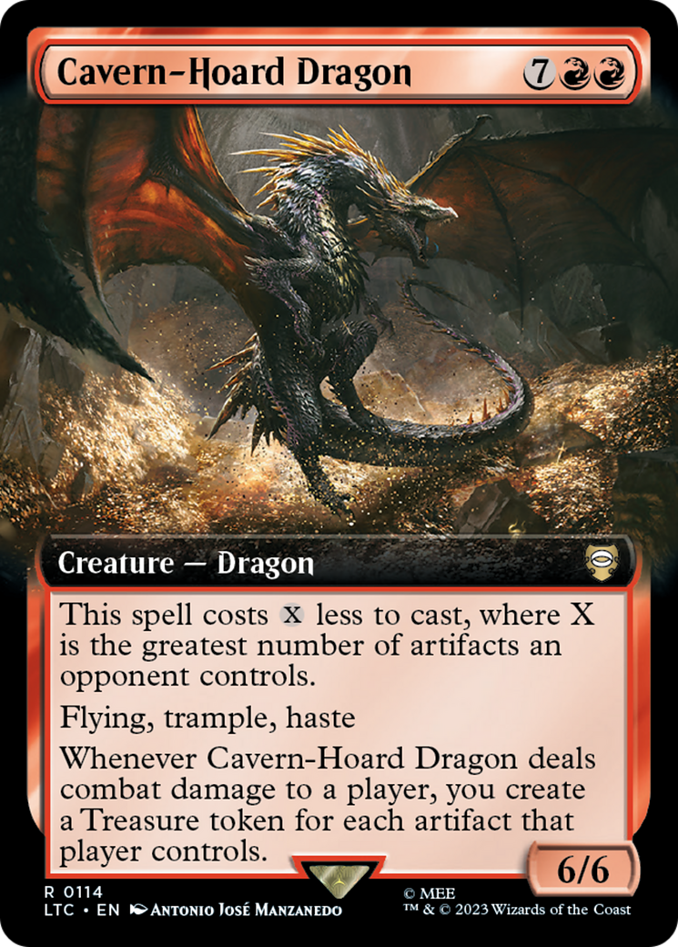 Cavern-Hoard Dragon (Extended Art) [The Lord of the Rings: Tales of Middle-Earth Commander] | Good Games Morley