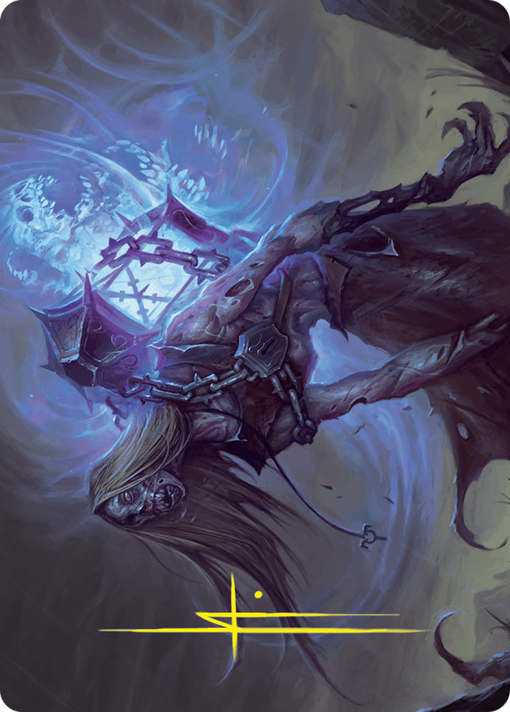 Soul-Shackled Zombie Art Card (9/54) (Gold-Stamped Signature) [Foundations Art Series] | Good Games Morley