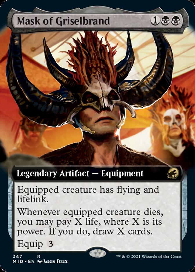 Mask of Griselbrand (Extended Art) [Innistrad: Midnight Hunt] | Good Games Morley