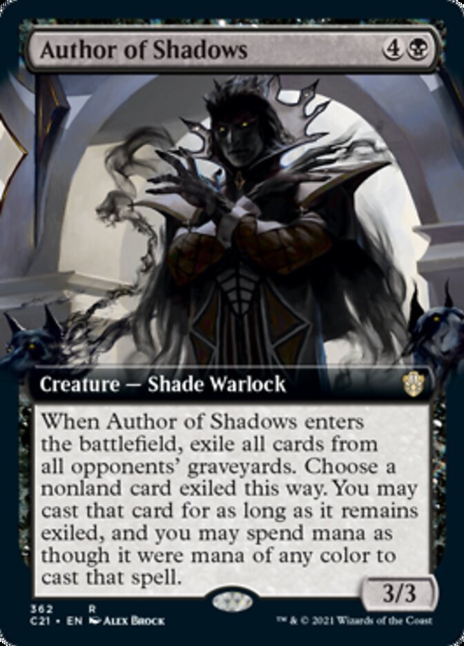 Author of Shadows (Extended Art) [Commander 2021] | Good Games Morley