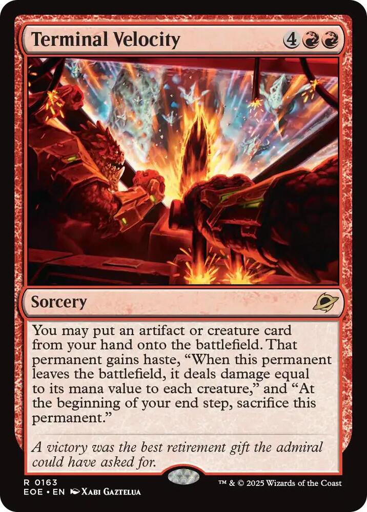 Terminal Velocity 163/276 (Edge of Eternities)  - Foil | Good Games Morley