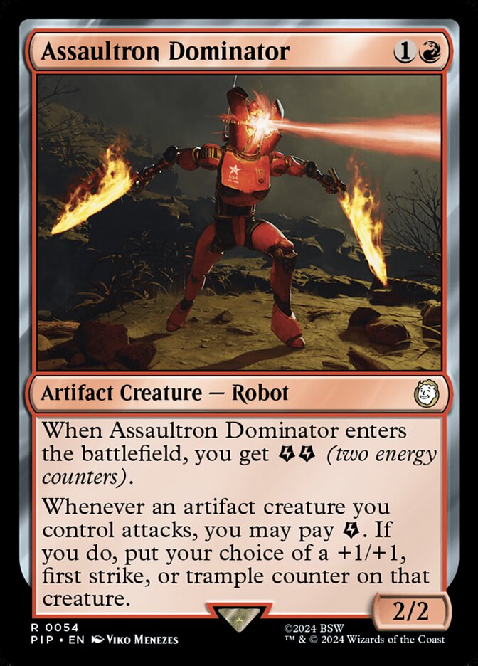 Assaultron Dominator 54/326 (Universes Beyond: Fallout)  - Foil | Good Games Morley