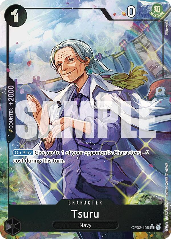 Tsuru OP02-106 (Premium Booster -The Best-)  - Full Art Foil | Good Games Morley