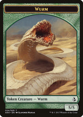 Unwavering Initiate // Wurm Double-Sided Token [Amonkhet Tokens] | Good Games Morley