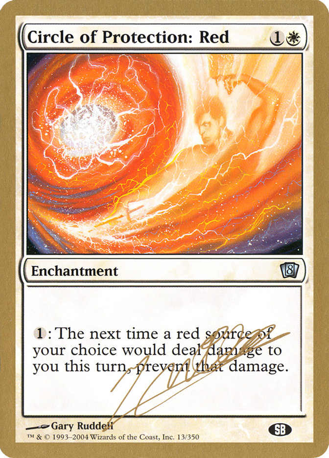 Circle of Protection: Red (Julien Nuijten) (SB) [World Championship Decks 2004] | Good Games Morley