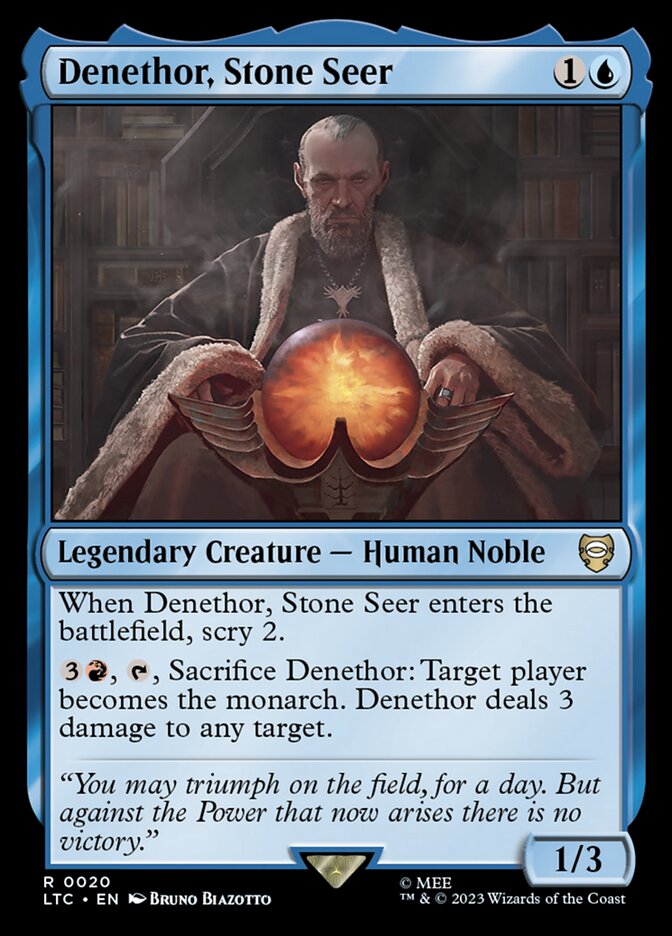 Denethor, Stone Seer 20 (Commander: The Lord of the Rings: Tales of Middle-earth)  | Good Games Morley