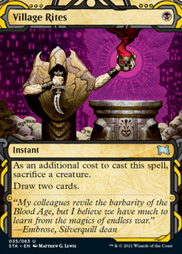 Village Rites (Foil Etched) [Strixhaven: School of Mages Mystical Archive] | Good Games Morley