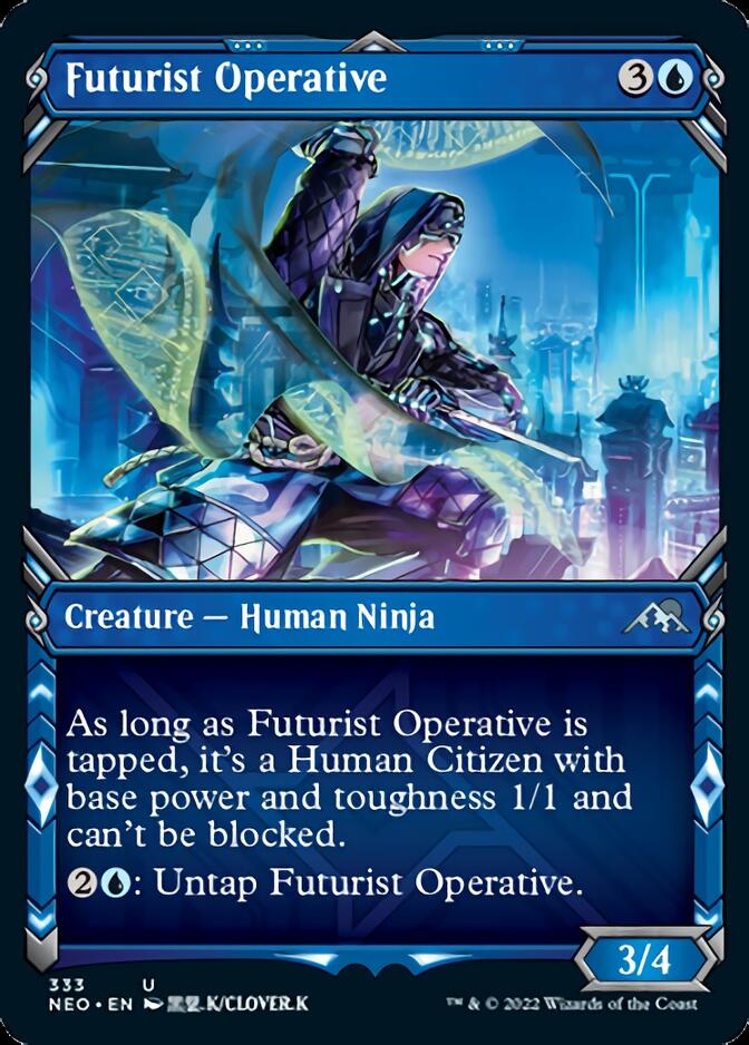 Futurist Operative (Showcase Ninja) [Kamigawa: Neon Dynasty] | Good Games Morley