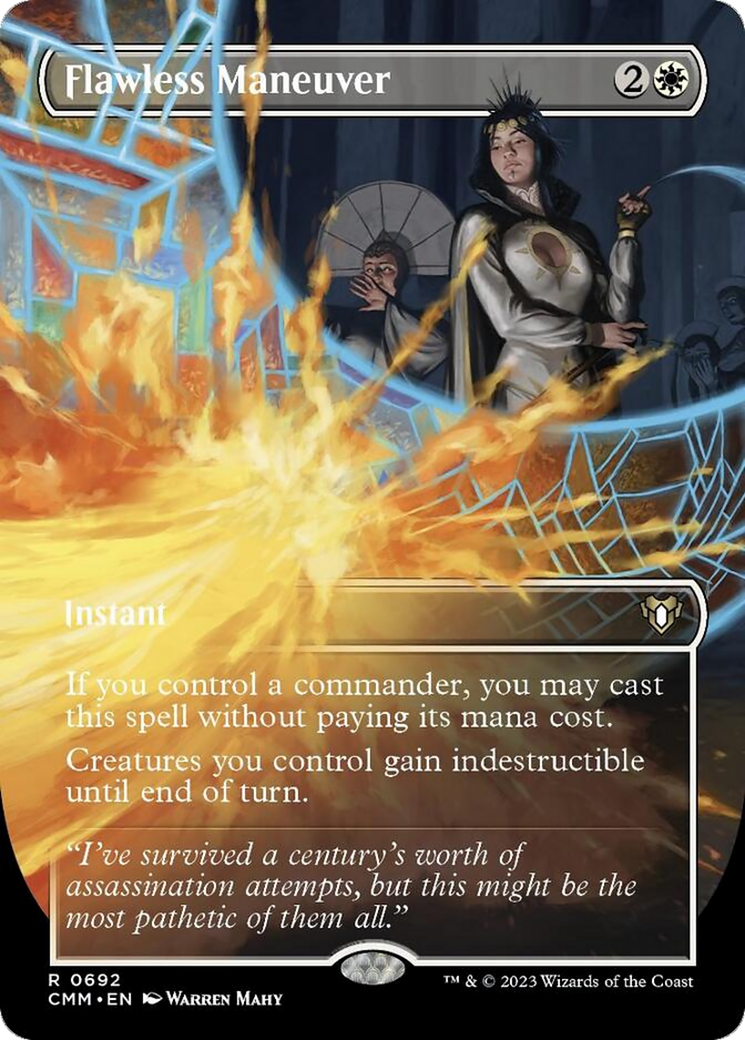 Flawless Maneuver (Borderless Alternate Art) [Commander Masters] | Good Games Morley