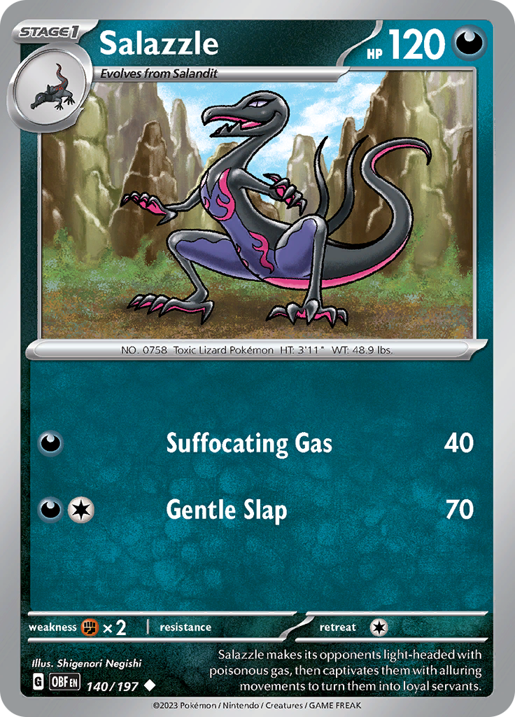 Salazzle (140/197) [Scarlet & Violet: Obsidian Flames] | Good Games Morley
