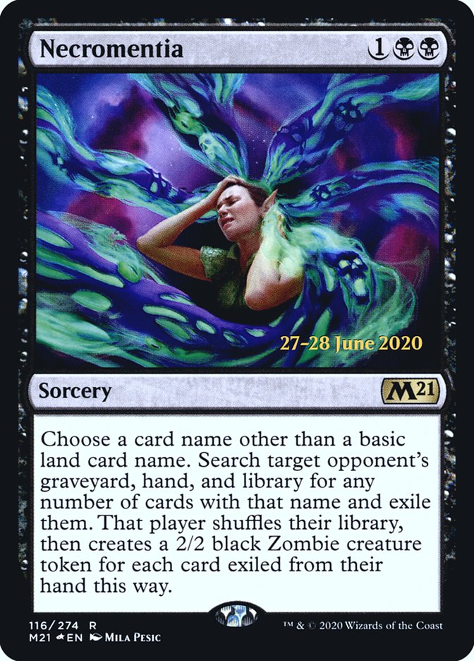 Necromentia [Core Set 2021 Prerelease Promos] | Good Games Morley