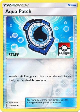 Aqua Patch (119/145) (League Promo Staff) [Sun & Moon: Guardians Rising] | Good Games Morley