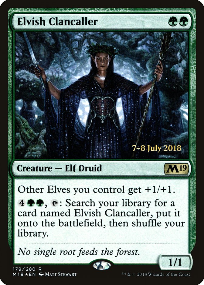 Elvish Clancaller [Core Set 2019 Prerelease Promos] | Good Games Morley