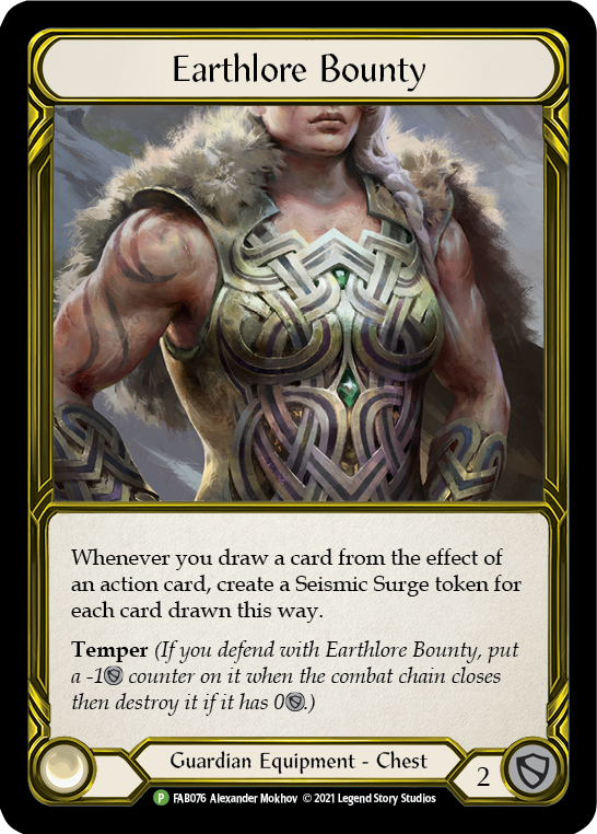Earthlore Bounty (Golden) [FAB076] (Promo)  Cold Foil | Good Games Morley