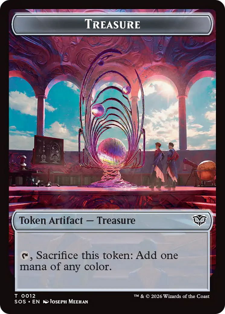 Elemental (0002) // Treasure Double-Sided Token [Secrets of Strixhaven Tokens] | Good Games Morley