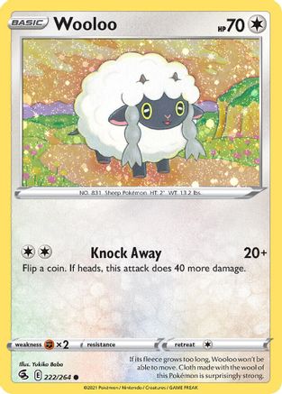 Wooloo (222/264) (Cosmos Holo) [Sword & Shield: Fusion Strike] | Good Games Morley
