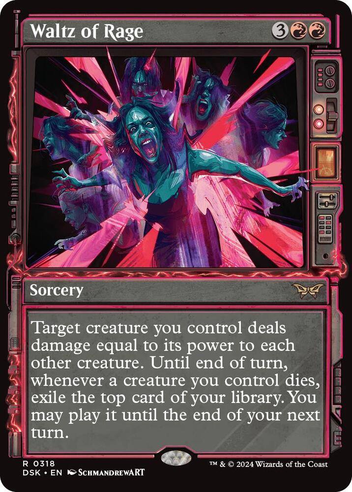 Waltz of Rage 318 (Duskmourn: House of Horror)  - Showcase Foil | Good Games Morley