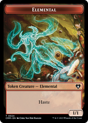Elemental (0024) // Elf Druid Double-Sided Token [Commander Masters Tokens] | Good Games Morley