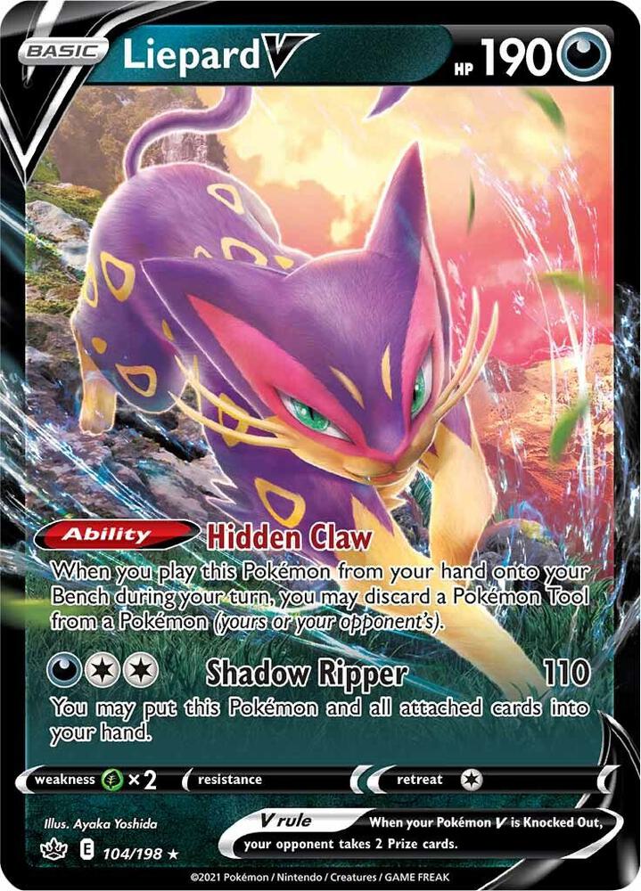 Liepard V 104/198 (SWSH06: Chilling Reign)  - Holofoil | Good Games Morley