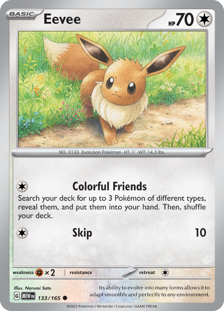 Eevee (133/165) [Scarlet & Violet 151] | Good Games Morley