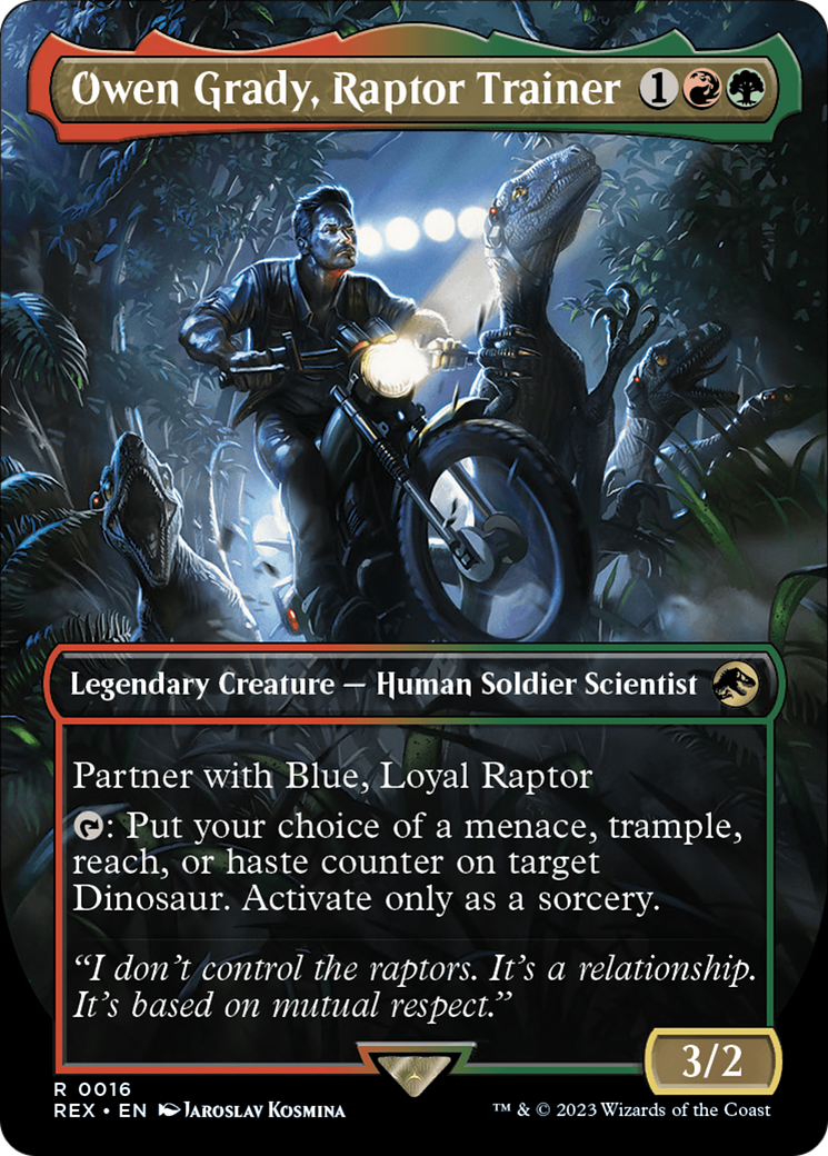 Owen Grady, Raptor Trainer (Borderless) [Jurassic World Collection] | Good Games Morley